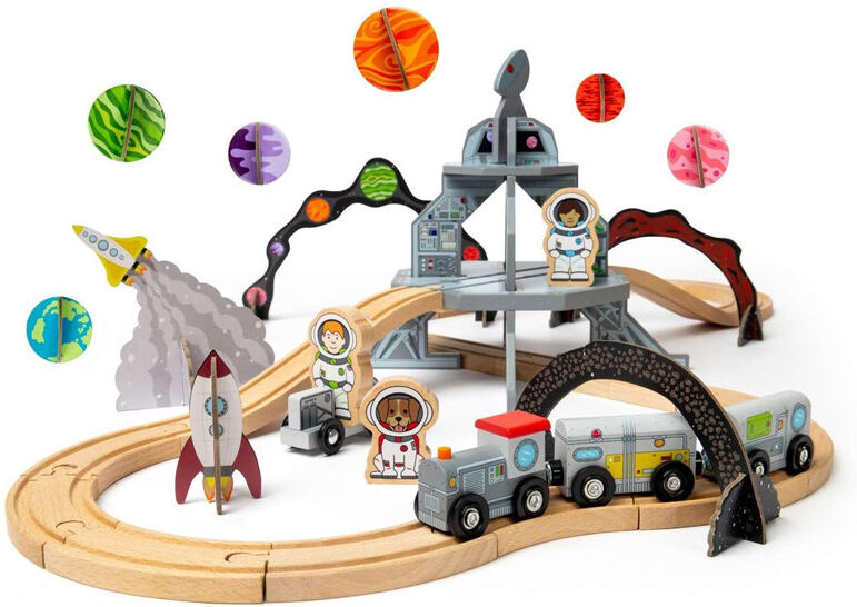 BigJigs Toys Space Train Set 40 pcs - BigJigs