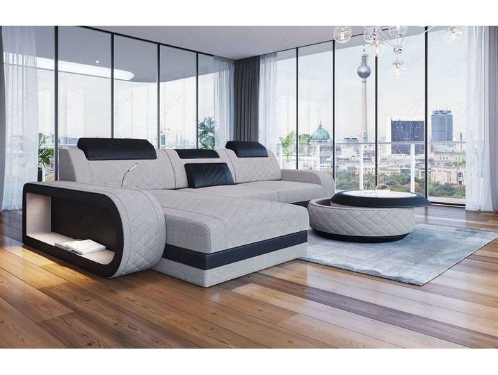 Stoff Ecksofa Berlin L-Form