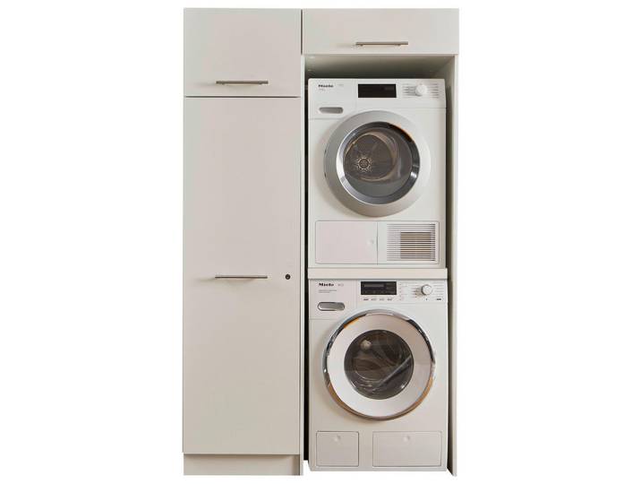 Hauswirtschaftsraum Laundreezy, Weiß, 117.5x200x67.5 cm, Waschküche, Hauswirtschaftsraum