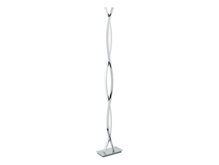 Eglo LED lampadaire Lasana 2\, lampadaire 2 flammes\, lampe sur pied en alu acier\, plastique\, couleur : chrome\, blanc\, avec interrupteur au pied