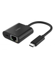Belkin USB-C Ethernet Adapter 100W PD Digital/Daten Netzwerk (INC019BTBK)