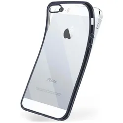 moex Chrome Case für iPhone 5s – Handy Bumper mit Chrom Rand – Transparente Hülle
