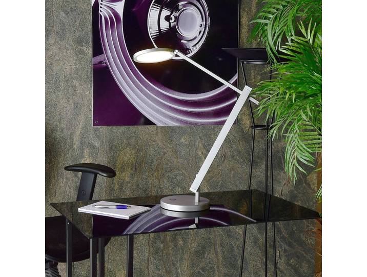 Deko-Light LED Schreibtischlampe Adhara, dimmbar, alu / grau / zink, für Arbeitszimmer / Büro, Aluminium, LED Tischlampe