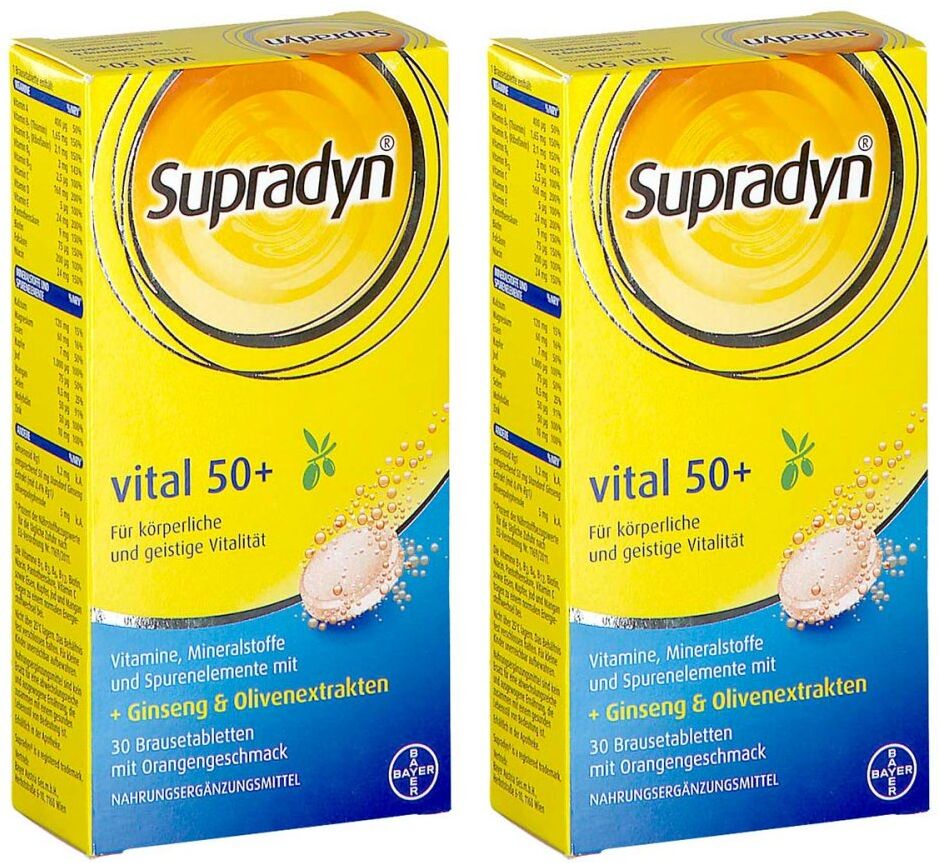 Supradyn Vital 50+ mit Ginseng & Olivenextrakten Brausetabletten 2x30stk
