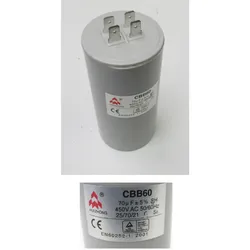 Aircraft Kondensator MB,CA 361 9067055 / 70μF, 450V AC, Ø50x105