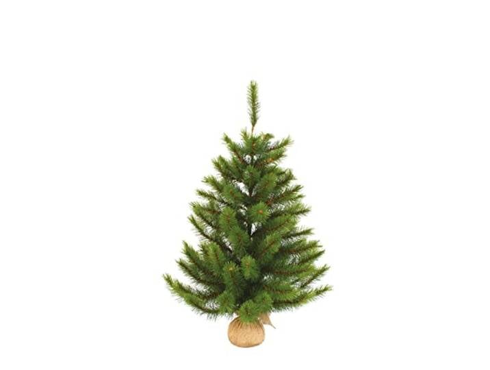 Black Box Trees Richmond Sapin de Noël Artificiel dans Un Sac en Toile de Jute - 90 x 69 cm - Vert