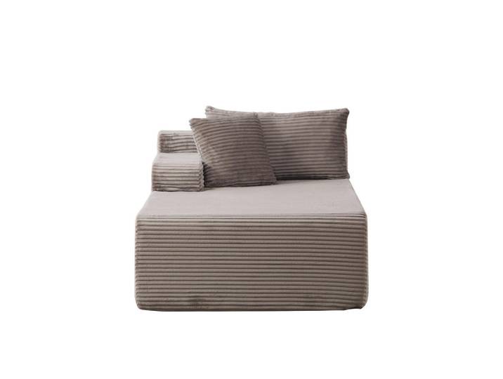 Oxeza Sofaelement 174/100/74.5 cm Grau Chenillestoff, Rechteckig, 100x74.5x174 cm, Wohnzimmer, Sofas & Couches, Sofas, Modulsofas