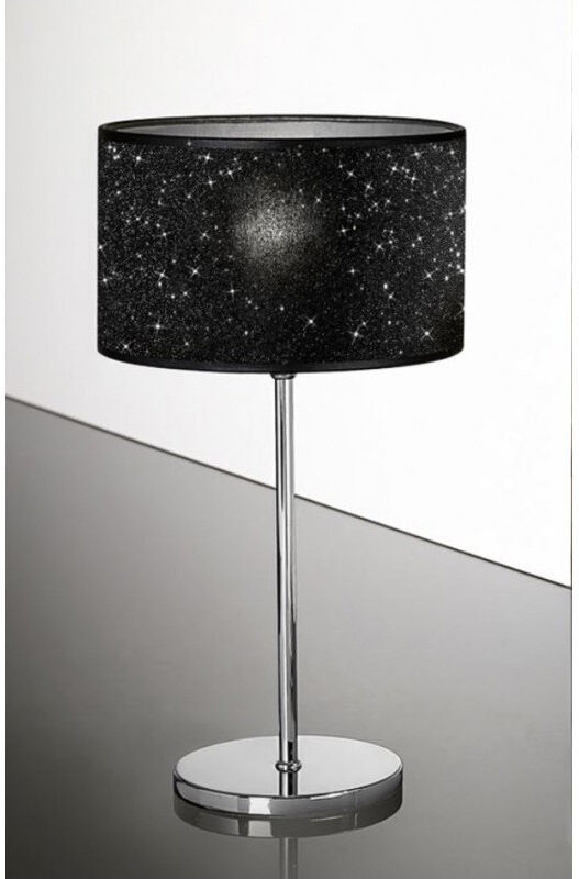 Glitter Lampada Design Moderno Con Paralume Nero Glitterato