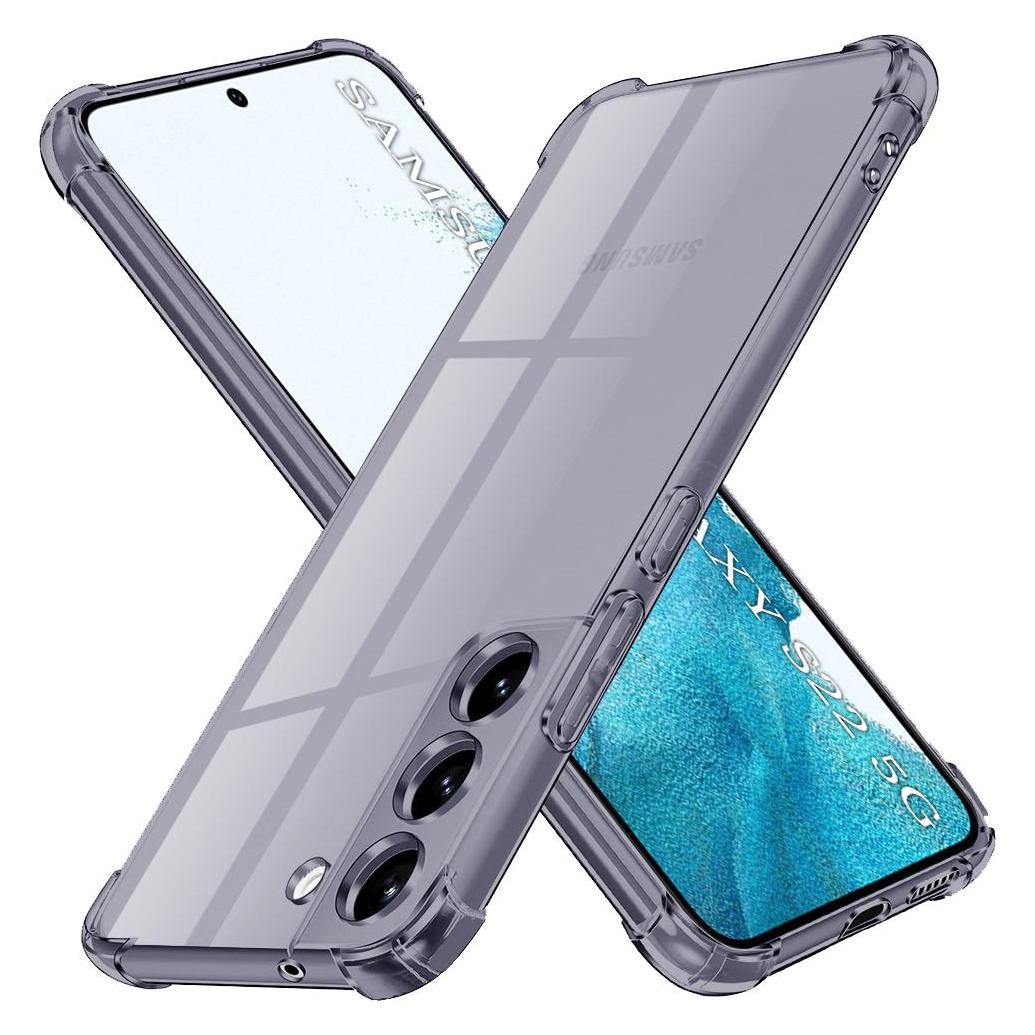 Techsuit - Shockproof Clear Silicone - Samsung Galaxy S22 5G - Smoke Black (Samsung Galaxy S22 5G) (59432963)