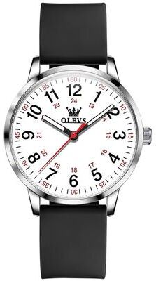 Everyday Crate OLEVS 9953 Womens Quartz Watch Waterproof Silicone Strap Watch black