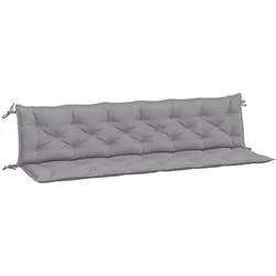 vidaXL Gartenbank-Auflagen 2 Stk. Grau 200x50x7 cm Oxford-Gewebe