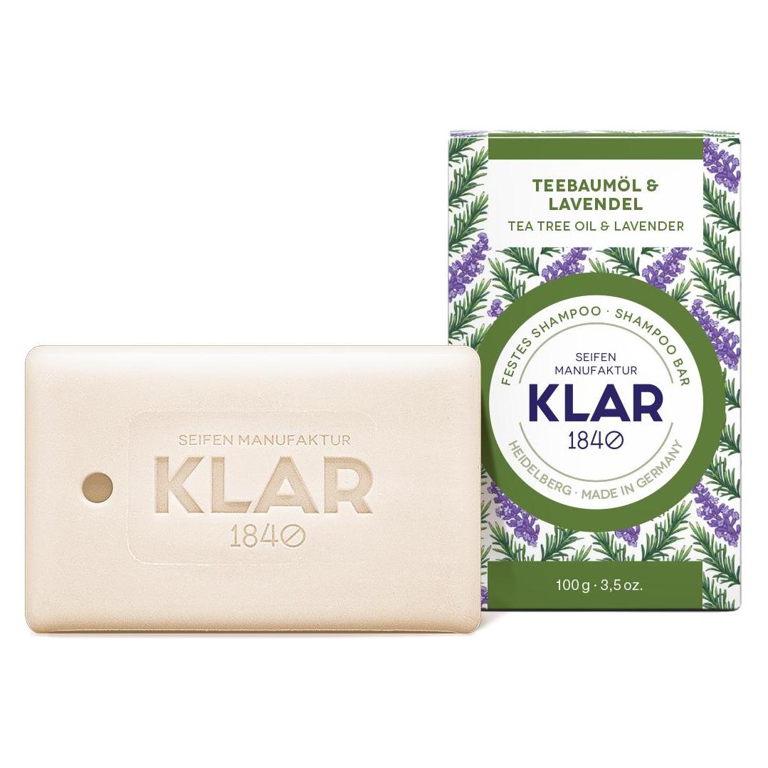 Klar Teebaumöl & Lavendel (Festes Shampoo, 100 g) (U2005)
