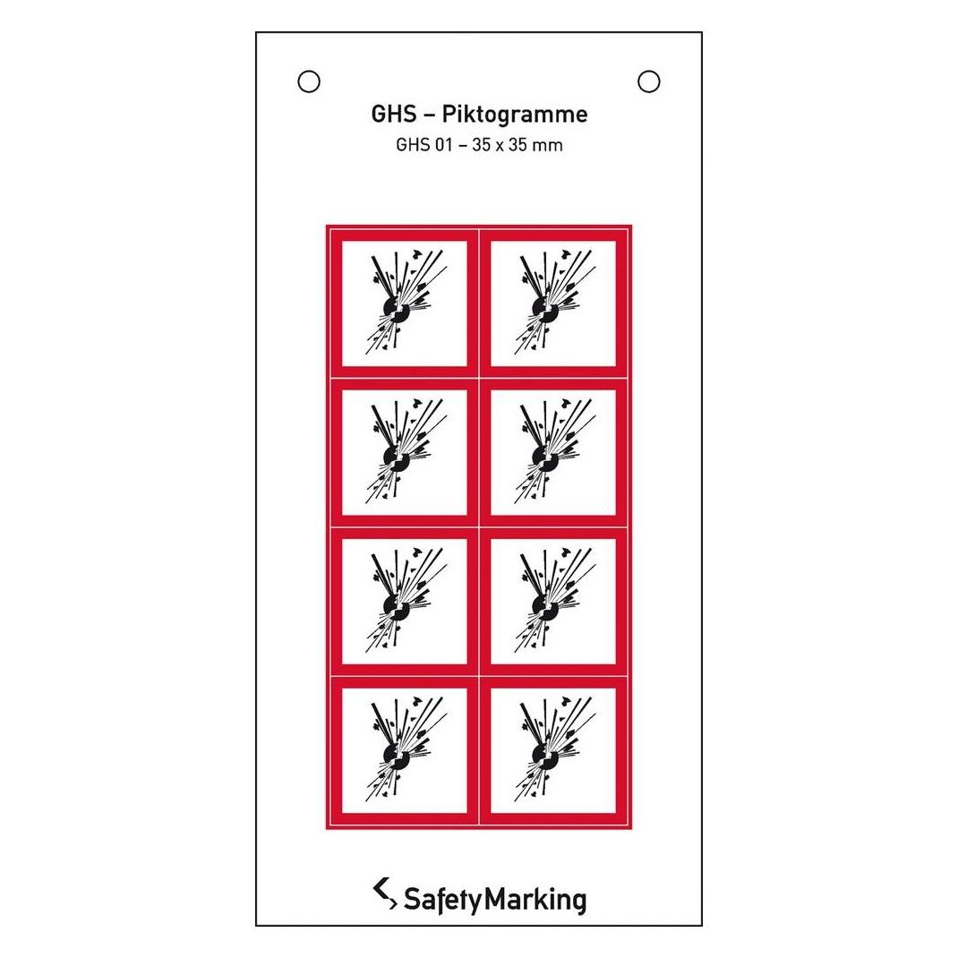 SafetyMarking GHSGefahrenpiktogramm Symbol 01 explodierende Bombe 3. (30.3552.01)