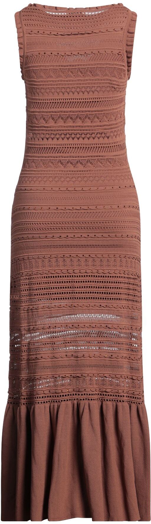 Sandro Vestido largo Mujer Marrón 42 Mujer