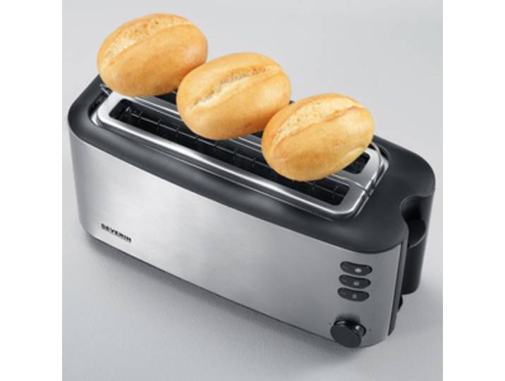 Grille-pain pour 4 tranches AT 2509, inox / noir