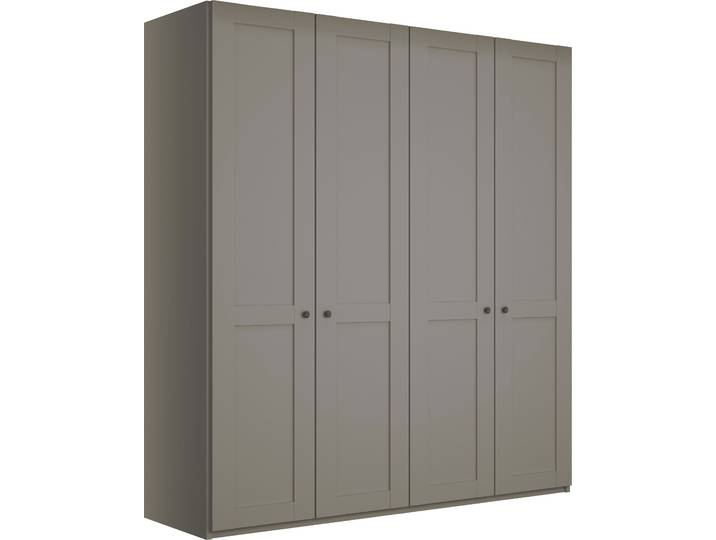 Kleiderschrank WIEMANN Göteborg, Kleiderschrank, Schrank, Wäscheschrank , grau (taupe), B:197,3cm H:216cm T:58cm, Holzwerkstoff, Schränke, Kleiderschrank, inkl. Türendämpfung, langlebige Qualität, viel Stauraum