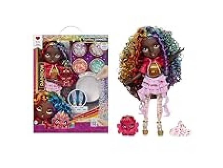 RAINBOW HIGH Rainbow Shimmers avec Slime - Iris - Poupée Mannequin de 28 cm, avec Un Kit de Slime et Un Caméléon de Compagnie, Convient aux Enfants de 4 Ans et Plus