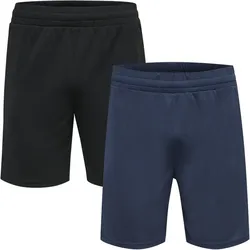2er Pack hummel hmlTE TOPAZ Shorts black/insigina blue S
