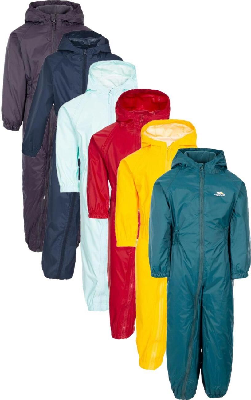 Trespass Button - Babies Rain Suit  Red 18/24