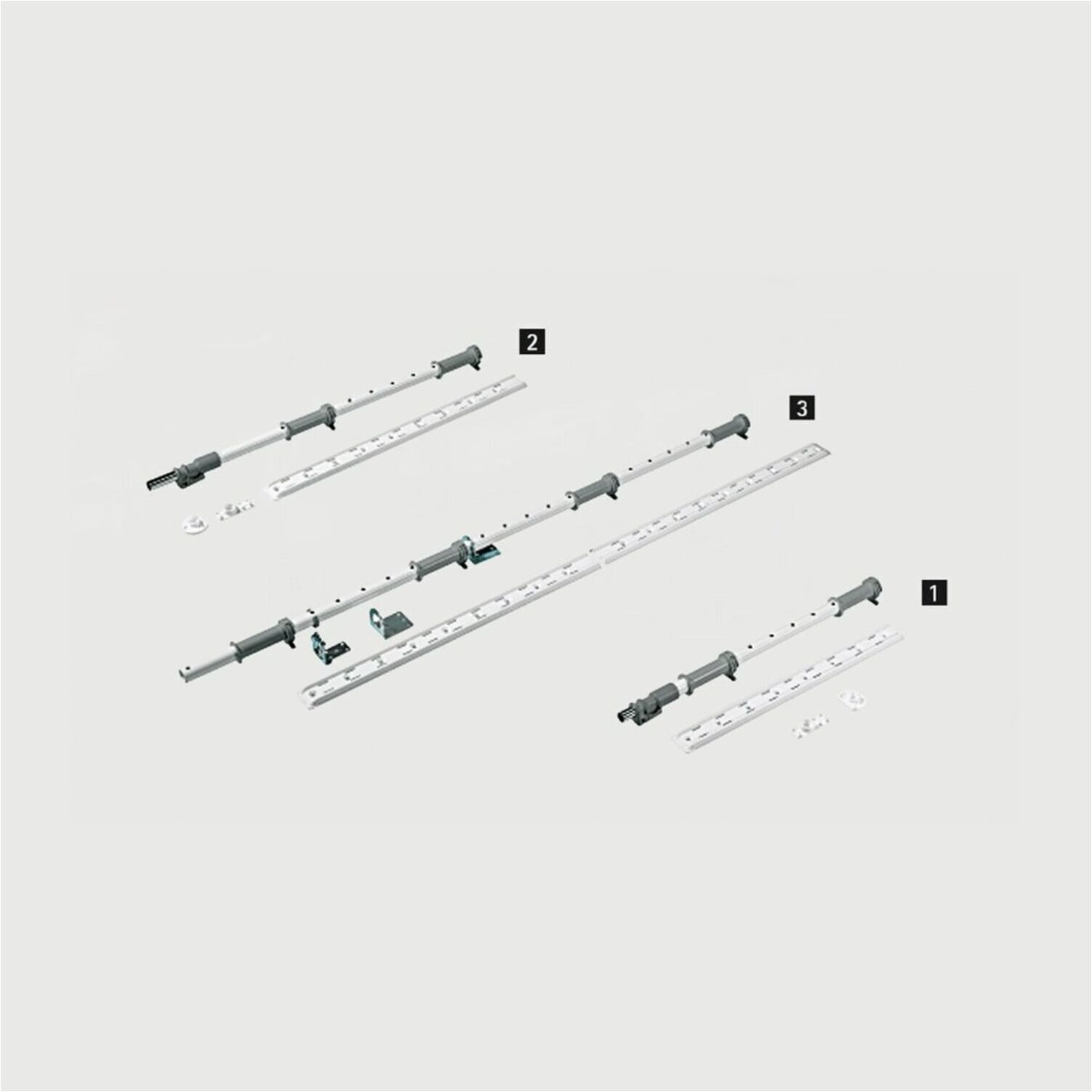 Hettich schwenkauszug-Drehachse Eckschr.,LeMansII9132547 li.Korpush.720-900mm weiß)