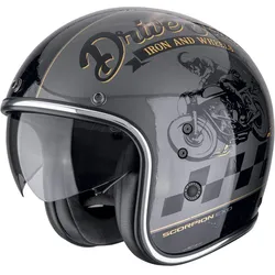 Scorpion Belfast Evo Drive Fast Jethelm silber-schwarz-gold - S (55/56)