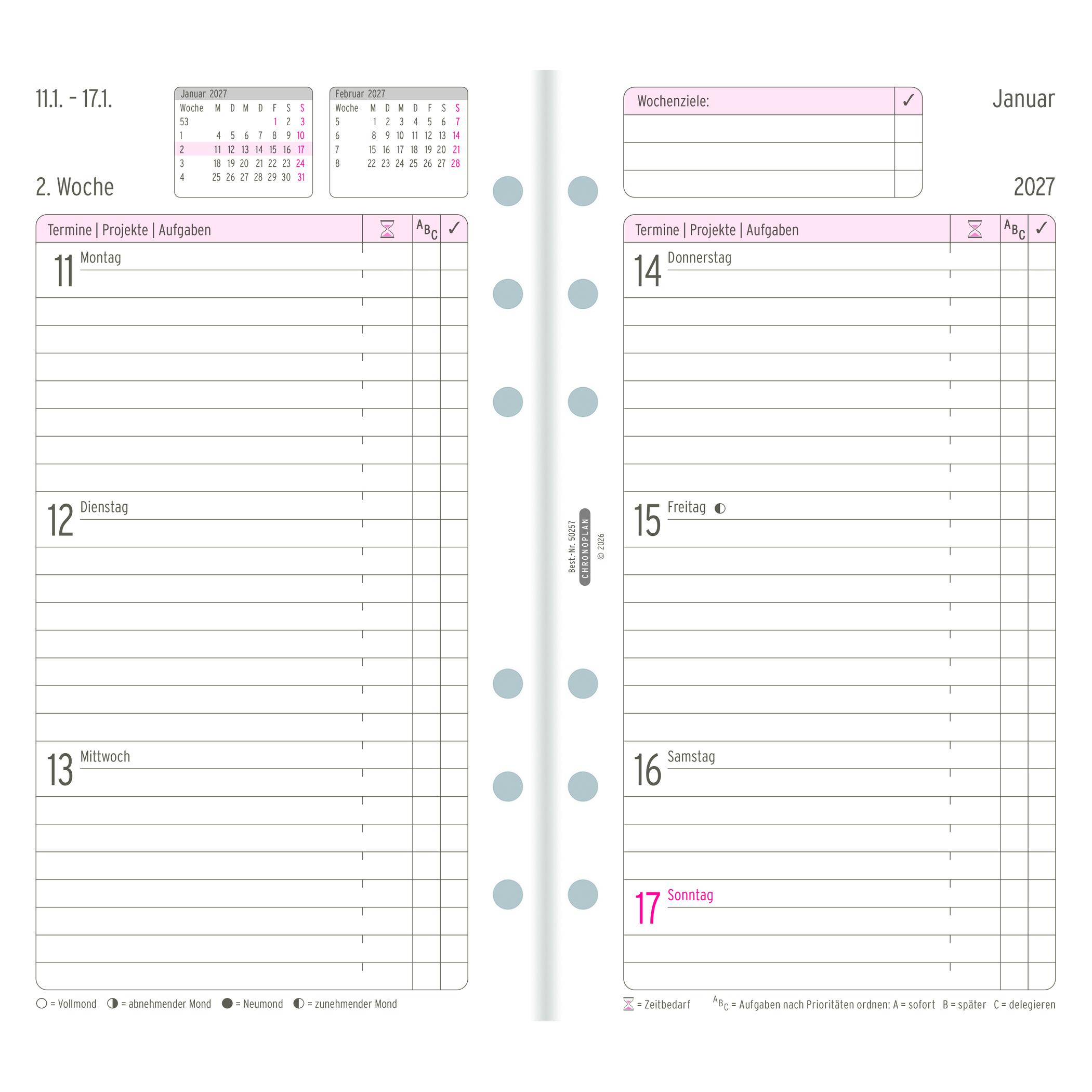 Chronoplan Wochenplan (1 Woche / 2 Seiten) (50257)