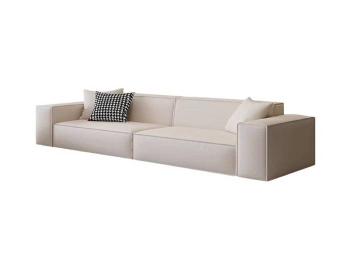 JVmoebel 3-Sitzer Beiges Sofa aus komprimiertem Stoff von JVMoebel mit hohem Komfort