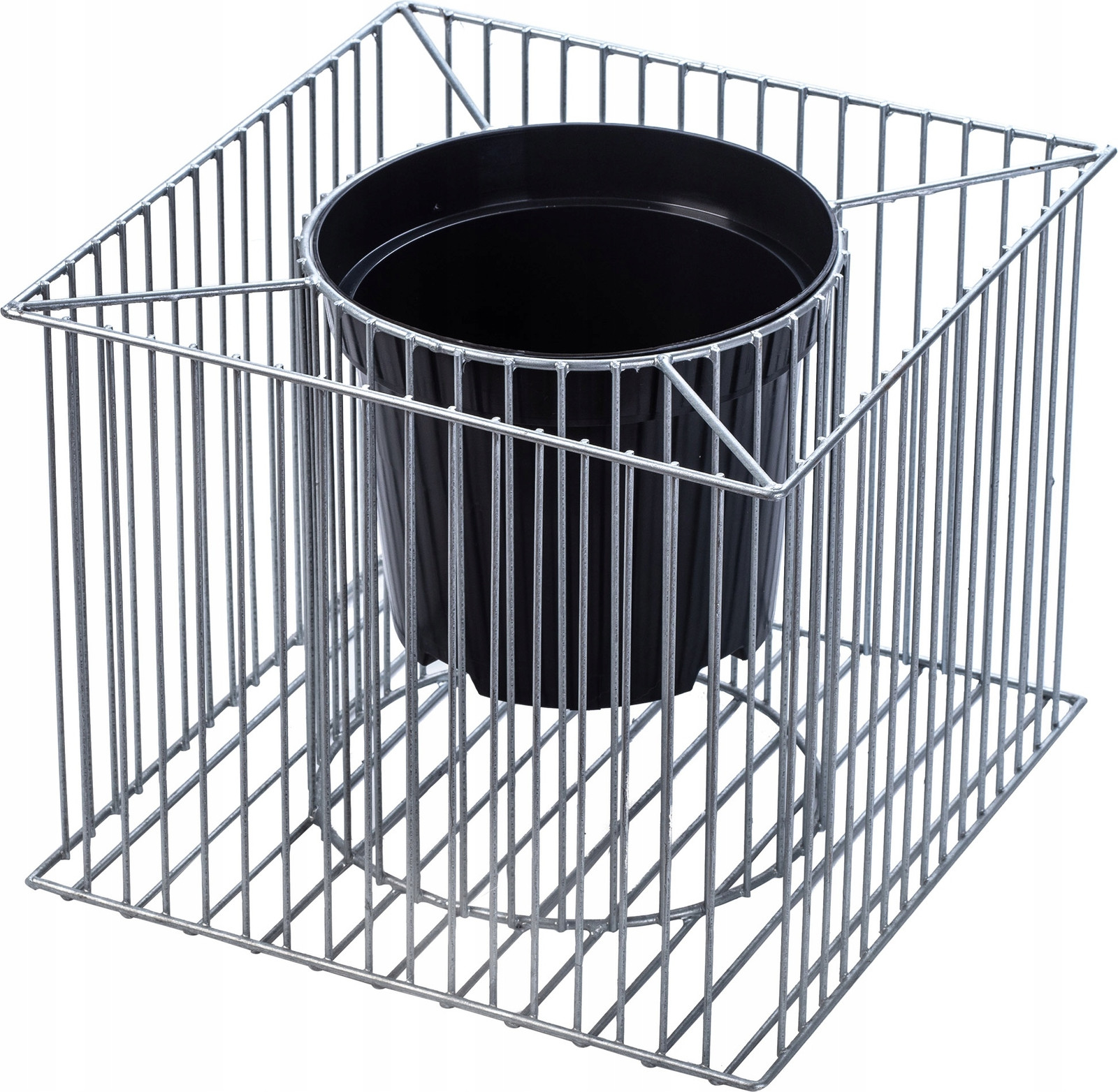 KADAX Gabionenwand Albes plantenmand van verzinkt staal, zilver, B: 25 cm