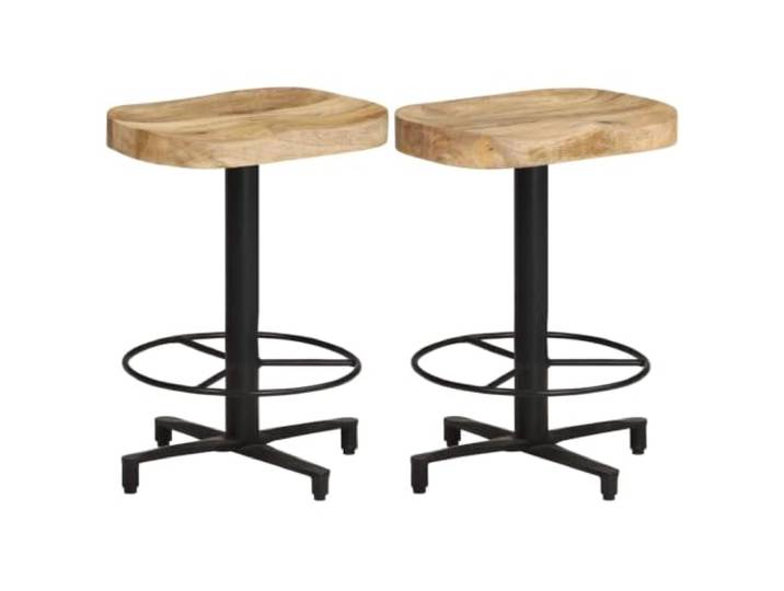 Makastle Barhocker 2 STK. 52 cm Mango Massivholz