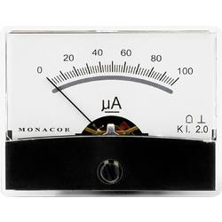 Monacor 0290540 PM-2/100UA PM-2/100UA Drehspul-Einbauinstrument, 0,1 mA Drehspule
