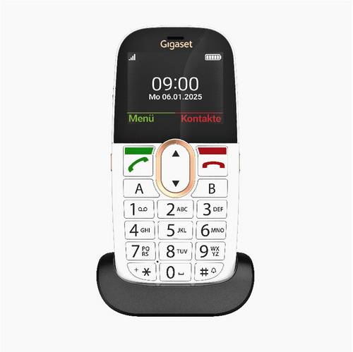 Gigaset GL695 Senioren-Handy SOS Taste, Hörgeräte-kompatibel Weiß