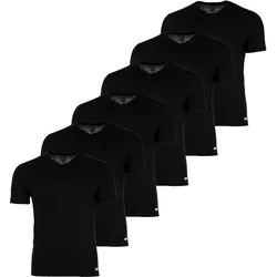 DIESEL Herren T-Shirt, 6er Pack - MICHAEL, Unterhemd, V-Neck, kurzarm, Baumwolle Schwarz / L