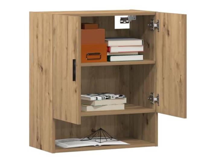KTHLBRH Wandschrank Eiche Handwerk 60 x 31 x 70 cm Spanplatte Wandmontage, großer Raum, feuchtigkeitsbeständig, Anzeigefunktion