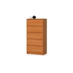 Kommode mit 5 Schubladen Kai ¦ braun ¦ Maße (cm): B: 60 H: 121