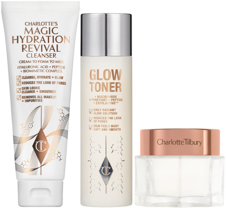 Magic Mini Cleanse, Tone & Glow Set - Skincare Kit Charlotte Tilbury 1194 Charlotte's Magic Mini Cleanse, Tone & Glow Set Size: