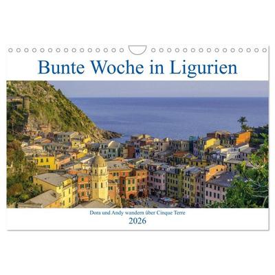 Bunte Woche in Ligurien (Wandkalender 2026 DIN A4 quer), CALVENDO Monatskalender