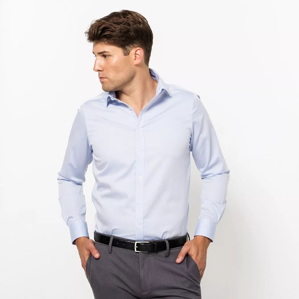Kauf - Hemd, Slim Fit, langarm, für Herren, Himmelblau, Größe 38