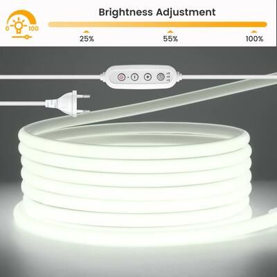 Uplift Picks 220V Dimmable COB LED Strip With Waterproof Neon Flex Design white 18m