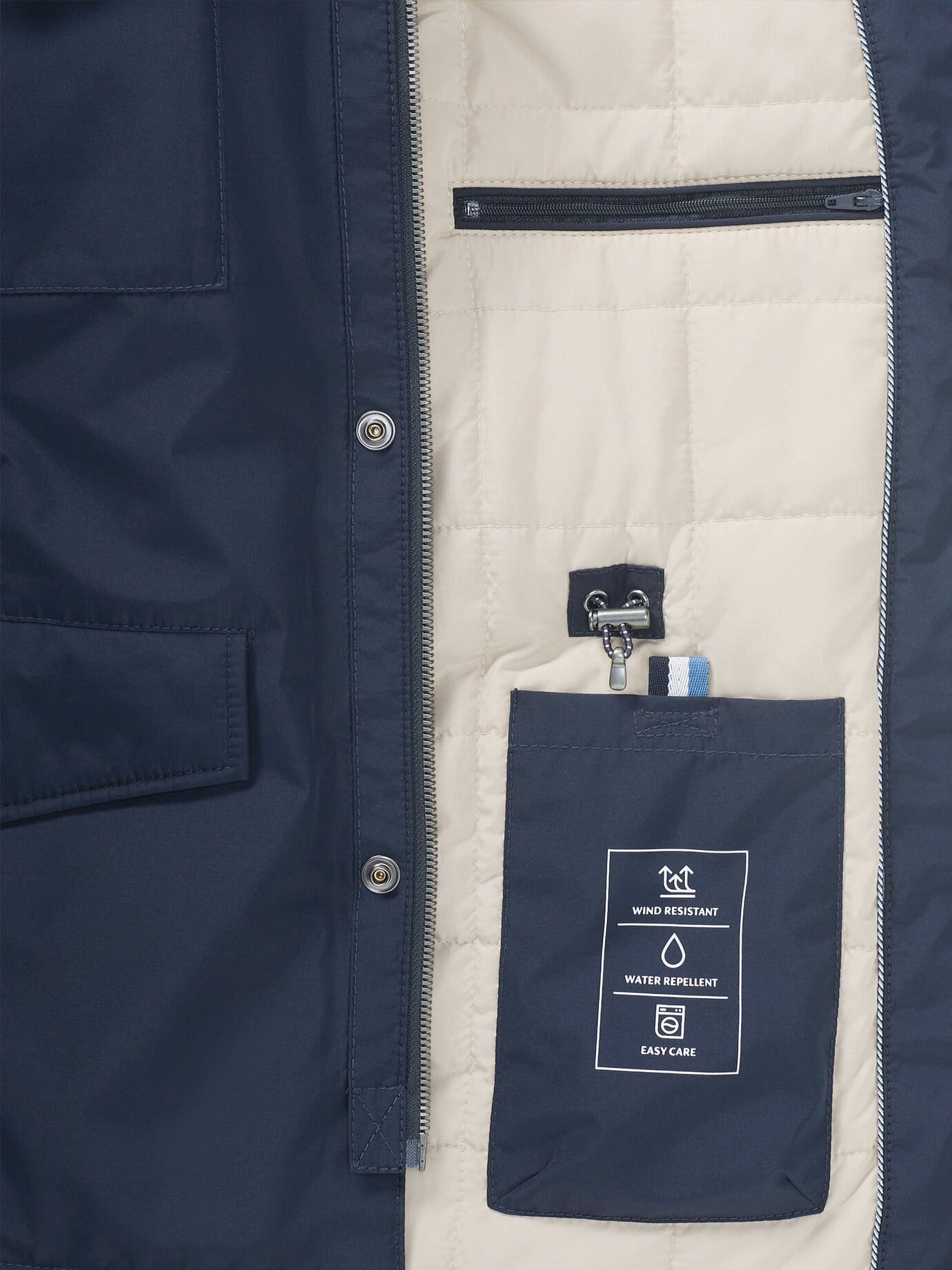 Walbusch Wärmende Langjacke mit 9 Taschen, normale Größen#untersetzte Größen, Farbe Blau, 60, 9 praktische Taschen klimatisierende Sorona-Füllung Herren