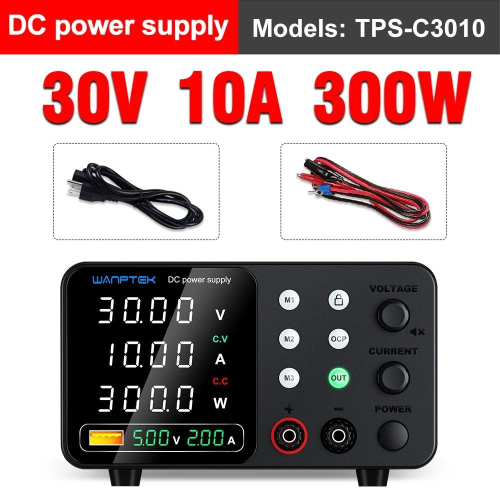 Selius Instelbare DC Lab Voeding 30V 10A - Compacte Digitale Laboratorium Stroomvoorziening