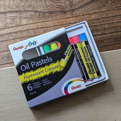 Uplifted Finds Pentel Arts Professional Oil Pastel Set Brilliant Assorted Colors (PHN Series) phn f 6 Pcs
