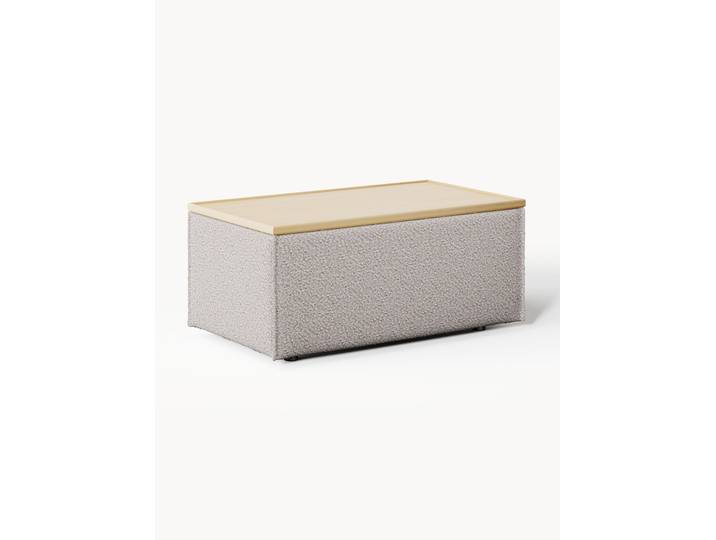 Pouf en bouclette avec rangement Lennon