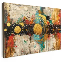 LEINWANDBILD Abstrakt - Kunst - Gold - Modern XXL 150x100 cm