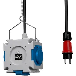 Energiewürfel Stromverteiler mDV franz/belg System 3x230V 1,5m Kabel Doktorvolt DV-2657-F