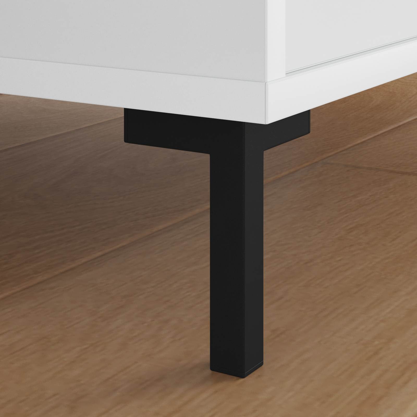 vidaXL Pieds debout 2 pièces Noir 57 x 57 x 100 mm Fer