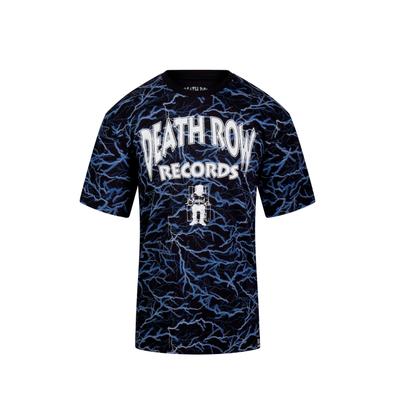 T-Shirt RECOVERED "Death Row Lightening Chair 91", Herren, Gr. S, schwarz, 100% Baumwolle, bedruckt, Shirts T-Shirt, mit coolem Death Row Records-Logoprint