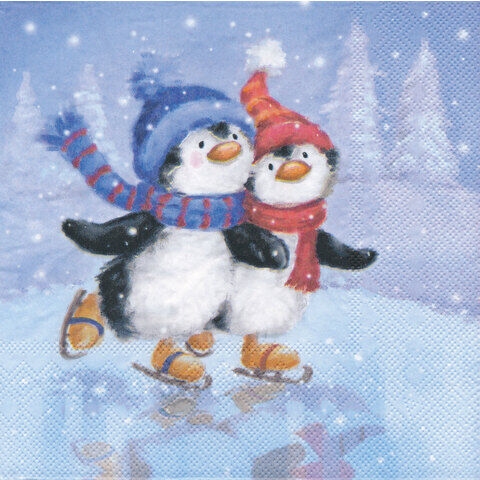 Papierservietten "Pinguine", 33 x 33 cm, 20 Stück