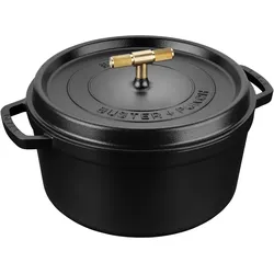Staub - Buster Punch Cocotte - Black - 28 cm, Pfanne + Kochtopf, Schwarz