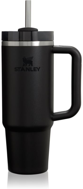 Stanley Quencher H2.O FlowState™ Tumbler Edelstahlbecher mit Trinkhalm medium Black 2.0 1 St.