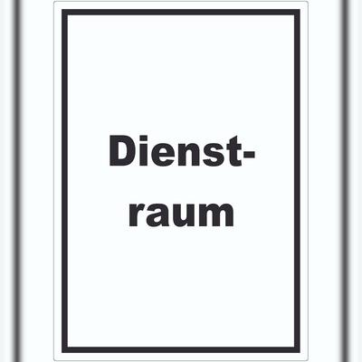 HB-Druck Dienstraum Aufkleber mit Text Büro hochkant A4 (210x297mm)